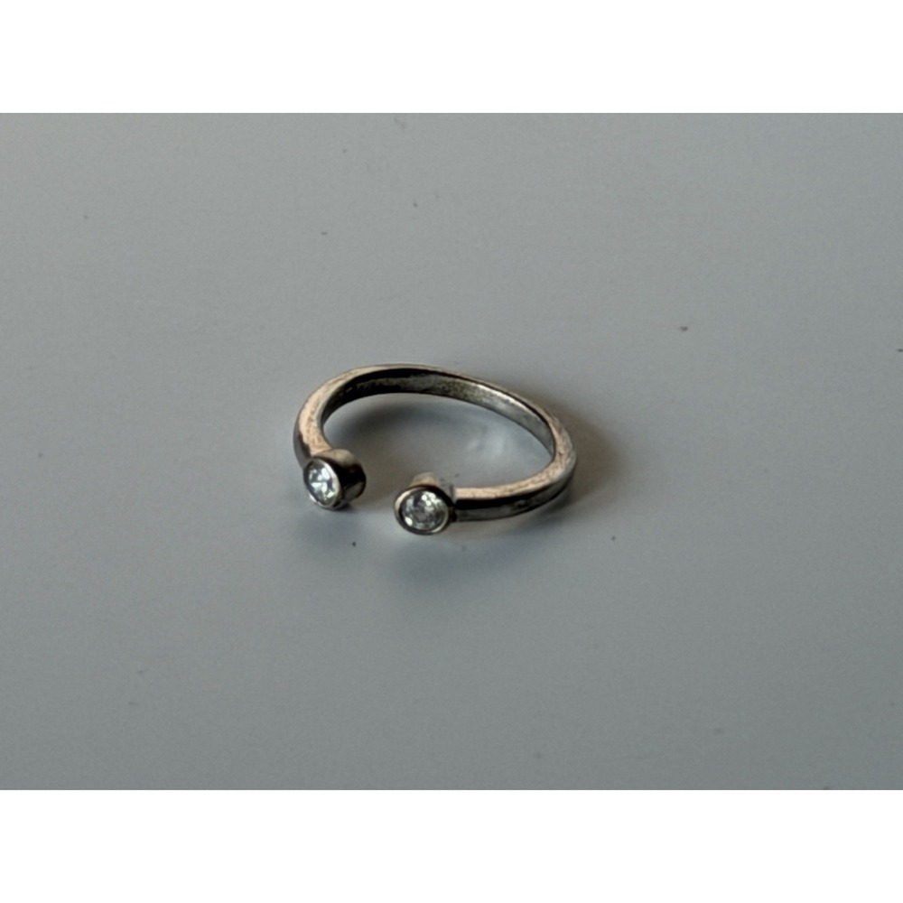 Sterling Silver Open Cuff Ring Size 7.75 2.6 Grams 925 Wedding Vtg Band